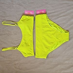Ninety-Nine Neon Lime green 2-piece swimsuit